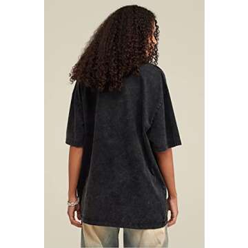 3 Pcs Oversized T-Shirts Heavy Cotton Washed Summer Vintage Tee Loose Fit Short Sleeve Casual Shirts for Men Women (E,L)