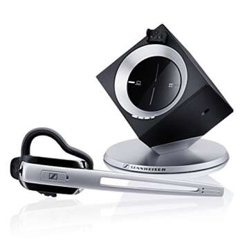 Sennheiser OfficeRunner Convertible Wireless Office Headset with Microphone - DECT 6.0 (Classic Silv...