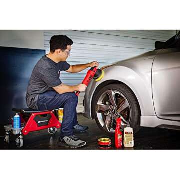 Powerbuilt Heavy Duty Roller Mechanics Seat with Storage Solutions and Comfort