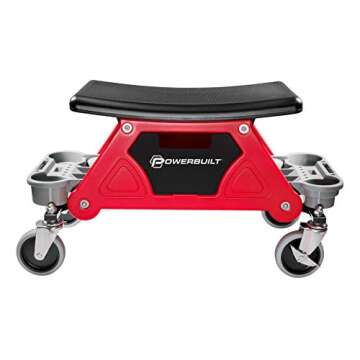Powerbuilt Heavy Duty Roller Mechanics Seat – 300 lb Capacity
