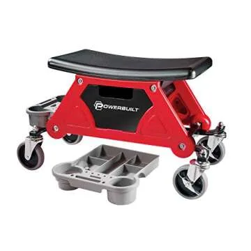 Powerbuilt Heavy Duty Roller Mechanics Seat – 300 lb Capacity