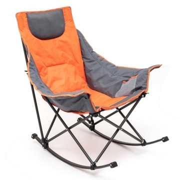 SUNNYFEEL Oversized Rocking Camping Chair - High Back, Padded & Portable