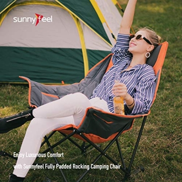 SUNNYFEEL Oversized Rocking Camping Chair for Ultimate Comfort