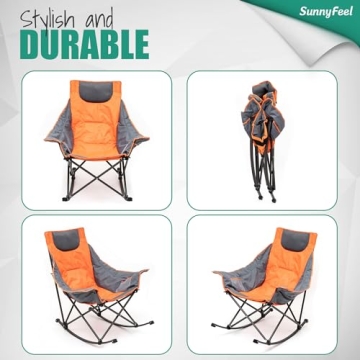 SUNNYFEEL Oversized Rocking Camping Chair for Ultimate Comfort