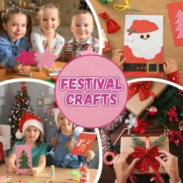 10 Pack Pink Glitter Foam Sheets Craft 8 x 12 inch, 5 Colors Sparkles Foam Paper for Art Crafts Projects, Classrooms Scrapbook DIY Cutters Card Party Decoration