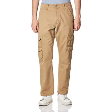 Wrangler Men's Twill Relaxed Fit Cargo Pants for Comfort