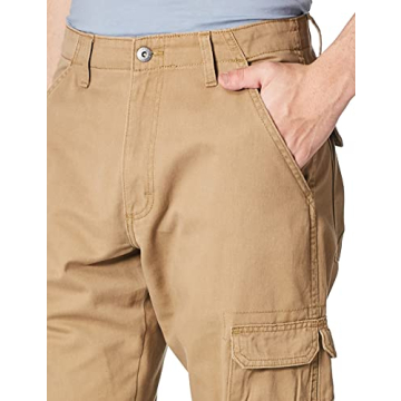 Wrangler Men's Twill Relaxed Fit Cargo Pants for Comfort