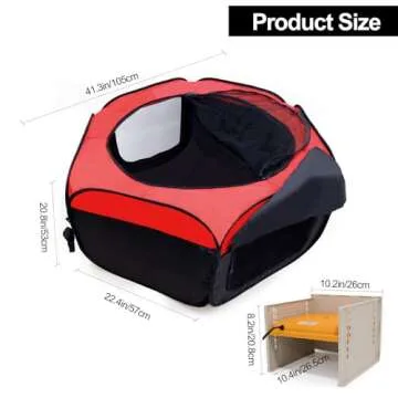 Brooder Box for Chick Starter Kit, Pop-Up Baby Chicken Brooder Pen/Playpen/Tent, Perch Up to 17 Chic...