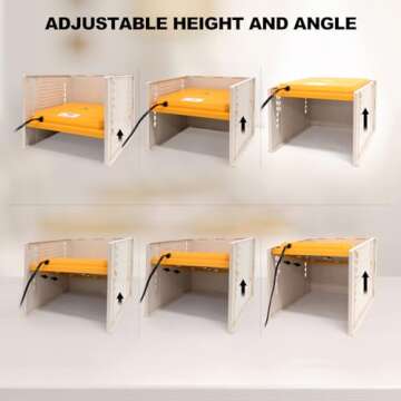 Brooder Box for Chick Starter Kit, Pop-Up Baby Chicken Brooder Pen/Playpen/Tent, Perch Up to 17 Chicks, Kit with Adjustable Heating Plate, Storage Bag, Top Cover, Fixed Pegs, Waterproof Mat