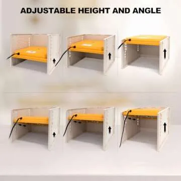 Brooder Box for Chick Starter Kit, Pop-Up Baby Chicken Brooder Pen/Playpen/Tent, Perch Up to 17 Chicks, Kit with Adjustable Heating Plate, Storage Bag, Top Cover, Fixed Pegs, Waterproof Mat