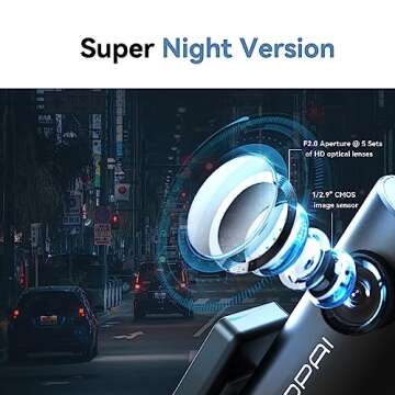 DDPAI Dash Cam 1296P, WiFi Dash Camera for Cars, Dash cam Front with App, Car Camera with Night Vision, 140° Wide Angle WDR, 24 Hours Parking Mode, G-Sensor, Loop Recording, Mini Pro