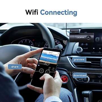 DDPAI Dash Cam 1296P, WiFi Dash Camera for Cars, Dash cam Front with App, Car Camera with Night Vision, 140° Wide Angle WDR, 24 Hours Parking Mode, G-Sensor, Loop Recording, Mini Pro