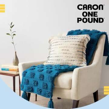 Caron One Pound Solids Yarn, 16oz, Gauge 4 Medium, 100% Acrylic - Black- For Crochet, Knitting & Crafting ( 1 Piece )