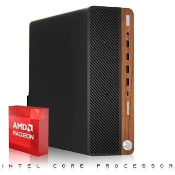 HP Dark Single Premium Desktop Computer – AMD Processor, 16GB RAM, 512GB SSD, RGB Accessories