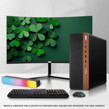 HP Dark Premium Desktop with AMD, 16GB RAM & RGB Accessories