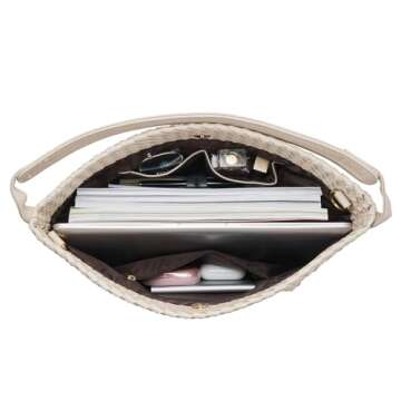 Chic Woven Vegan Leather Tote for Women