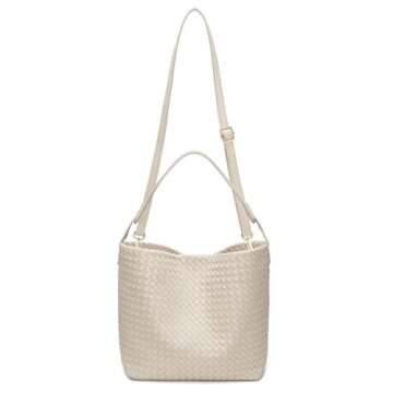 Chic Woven Vegan Leather Tote for Women