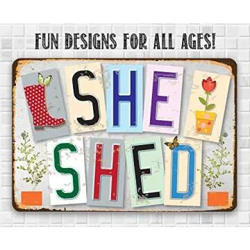 She Shed Sign - Unique Metal Shed Decor for Women