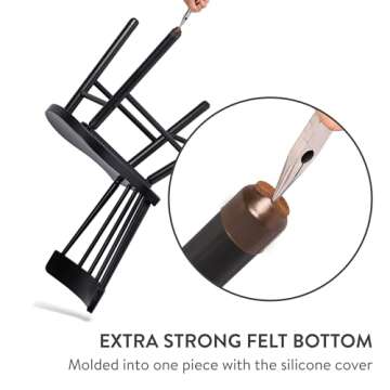 Aneaseit Chair Leg Floor Protectors - 16 pcs Dark Walnut - Felt Bottom Silicone Pads for Hardwood Floors & Furniture Feet - Rubber Caps for Chairs - Medium