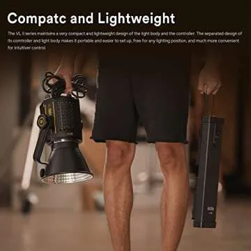Godox VL150 II LED Video Light,165W 5600K Daylight-Balanced Bowens Mount LED Continuous Light,CRI 96 TLCI 96,76000Lux@1m,0-100% Dimming,8 FX Effects,Bluetooth APP Control (VL150 Upgraded)