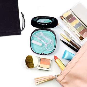 Doboli Retainer Case, Slim Aligner Case with Vent Holes, Stocking Stuffers For Gift Women Men,Compatible with Invisalign, Mouth Guard Case, Cute Retainer Case with Retainer Removal Tool and Brush,