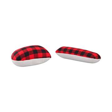 Billotodo - Tailors Ham and Sleeve Roll Set Kit for Sewing Pressing Quilting and Molding, Seam Roller Tool Ironing Accessories, Complete with Nylon Protective Pad Mat Tool, in Red/Black Cloth Fabric