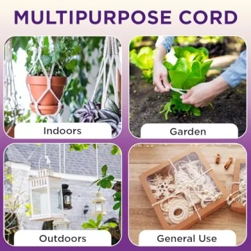 TECEUM 3mm Macrame Cord - All-Purpose Cotton Rope