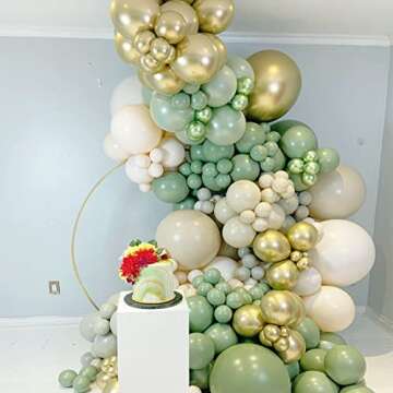 18 Inch Cream White Latex Balloons 10 Pack for Party Decorations