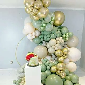 18 Inch Cream White Latex Balloons 10 Pack for Party Decorations