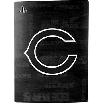 Skinit Decal Gaming Skin Compatible with PS5 Console - Officially Licensed NFL Chicago Bears Black &...