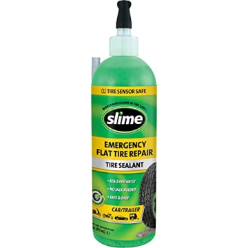 Slime 10011 Eco-Friendly Tire Sealant - Emergency Flat Repair for Cars and Trailers, 16 oz