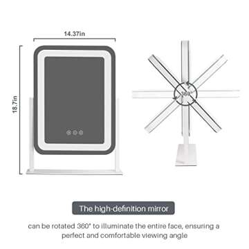 bemelux Makeup Vanity Mirror with LED Lights and Touch Control