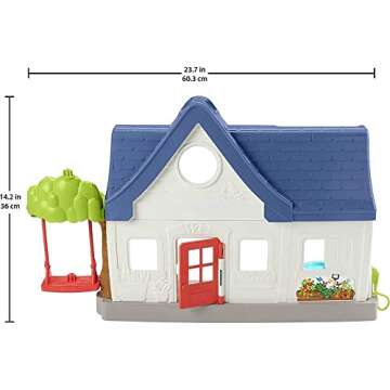 Fisher-Price Little People Toddler Toy Friends Together Play House, Learning Playset with 10 Pieces for Preschool Pretend Play Kids Ages 1+ Years