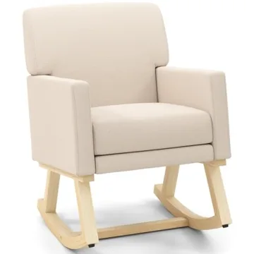 Giantex Upholstered Rocking Chair - Stylish Comfort with Relaxation Features