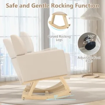 Giantex Rocking Chair with Massage Pillow for Comfort
