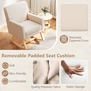 Giantex Rocking Chair with Massage Pillow for Comfort