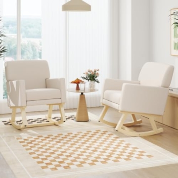 Giantex Rocking Chair with Massage Pillow for Comfort