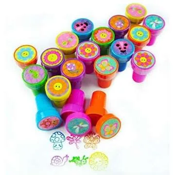 Tiny Mills 24 Pcs Spring Stampers for Kids Crafting Fun