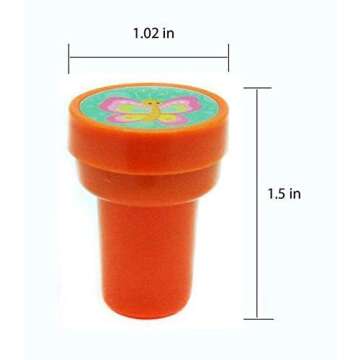 Tiny Mills 24 Pcs Spring Flowers Butterfly Stampers for Kids Garden Birthday Party Tea Party Favors Fairies Party Favors Pinata Fillers Goody Bag Stuffers Classroom Rewards Carnival Prizes