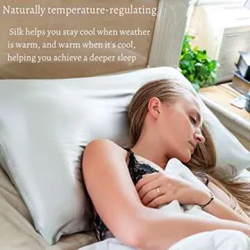 Celestial Silk 100% Silk Pillowcase for Hair Zippered Luxury 25 Momme Mulberry Silk Charmeuse Silk on Both Sides of Cover -Gift Wrapped- (King, Natural Undyed White)