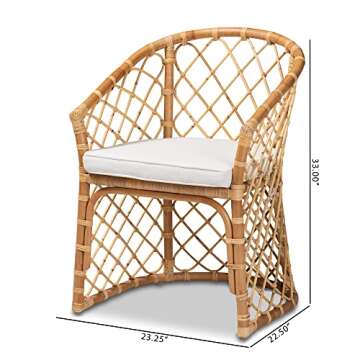 Stylish Baxton Studio Orchard Rattan Dining Chair