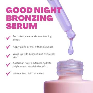 Luna Bronze Good Night Face Tanning Drops for a Natural Glow