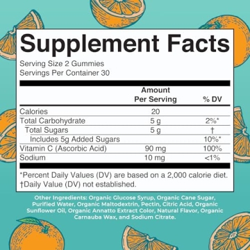 Organic Kids Vitamin C Gummies for Immune Support
