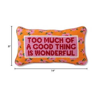 FURBISH Handmade Needlepoint Throw Pillow - Chic Accent Decor