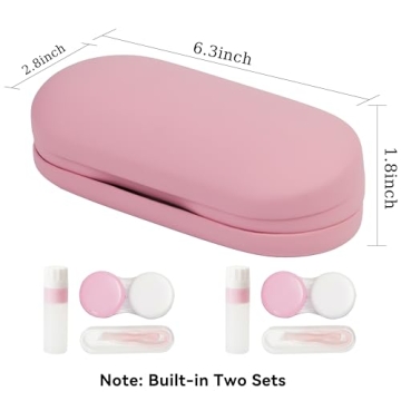 Cauyuan Eyeglass Case 2-in-1 Travel Case for Glasses