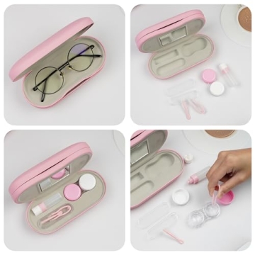 Cauyuan Eyeglass Case 2-in-1 Travel Case for Glasses