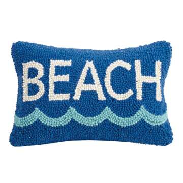 Peking Handicraft Beach Hook, 8X12 Throw Pillow