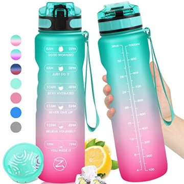 ZOMAKE 32oz Motivational Water Bottle - Hydration with Style