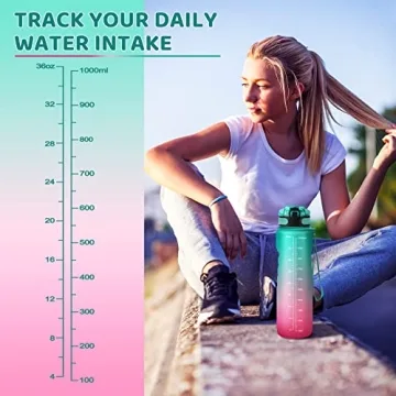 ZOMAKE Motivational Water Bottle for Fitness & Hydration
