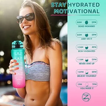 ZOMAKE Motivational Water Bottle for Fitness & Hydration